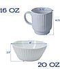 BIA Cordon Bleu Colonnade Blanco 16-Piece Dinnerware Set, Color:White - Image 2