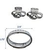BIA Cordon Bleu Colonnade Napkin Rings, Set Of 4, Color:White - Image 4