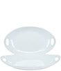 BIA Cordon Bleu Oval Platters with Handle, Set of 2, Color:White - Image 1