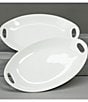 BIA Cordon Bleu Oval Platters with Handle, Set of 2, Color:White - Image 3