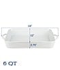 BIA Cordon Bleu Taos Rectangle Baker Dish with Handles, Color:White - Image 3
