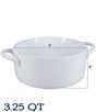 BIA Cordon Bleu Taos Round Baker with Handles, Color:White - Image 3