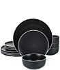 BIA Cordon Bleu Tempo 12-Piece Dinnerware Set, Service for 4, Color:Onyx - Image 1