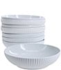 BIA Cordon Bleu Textured Pasta Bowls, Set of 8, Color:White - Image 1