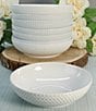 BIA Cordon Bleu Textured Pasta Bowls, Set of 8, Color:White - Image 4