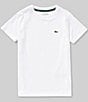 Lacoste Big Boys 8-16 Short Sleeve Basic Crew T-Shirt, Color:White - Image 1