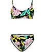 Billabong Big Girls Adjustable Strap Shadow Tropics Bikini 2-Piece Set - Image 1