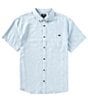 Color:Powder Blue - Image 1 - All Day Short Sleeve Woven Shirt