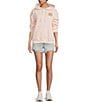 Billabong All Good In Summer Sweatshirt, Color:Light Peach - Image 3