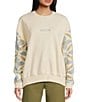 Billabong Atlas Tide Kendal Raglan Sleeve Fleece Sweatshirt, Color:White Cap - Image 1