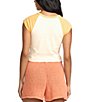 Billabong Beach Club Babe Color Block Raglan Sleeve T-Shirt, Color:Butter - Image 2