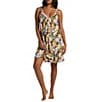 Color:Black Pebble - Image 4 - Beach Vibes Tropical Print Swim Cover-Up Mini Slip Dress