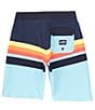 Color:Blue - Image 2 - Big Boys 8-20 All Day Stripe Pro Board Shorts