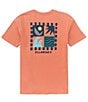 Color:Coral - Image 1 - Big Boys 8-20 Short Sleeve Boxed In T-Shirt
