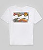 Color:White - Image 1 - Big Boys 8-20 Short Sleeve Crayon Wave Graphic T-Shirt