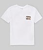 Color:White - Image 2 - Big Boys 8-20 Short Sleeve Crayon Wave Graphic T-Shirt