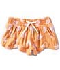 Color:Tangy Peach - Image 1 - Big Girls 7-14 Striped Mad For You Shorts