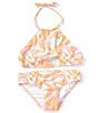 Color:Multi - Image 1 - Big Girls 7-14 In The Grove High Neck Two-Piece Swimsuit Set