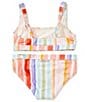 Billabong Big Girls Sandy Day Mixed-Stripe Halter Top & Matching Bottom Two-Piece Swimsuit, Color:Peaceful Lilac - Image 2