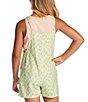 Color:Light Lime - Image 2 - Big Girls 7-14 Sleeveless Wave Watch Printed Button Front Romper
