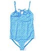 Color:Marina - Image 1 - Big Girls 7-14 Tropic Tides One-Piece Swimsuit