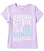 Color:Peaceful Lilac - Image 1 - Big Girls 7-16 Kissed By The Sun Short Sleeve T-Shirt