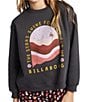 Color:Off Black - Image 4 - Big Girls 7-16 Long Sleeve Graphic Design Night Sky Sweatshirt