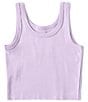 Color:Peaceful Lilac - Image 2 - Big Girls 7-16 Sun Stamp Sleeveless Tank Top