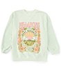 Color:Sweet Mint - Image 1 - Big Girls 8-12 Long Sleeve Best Sunshine Graphic Sweatshirt