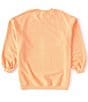 Color:Light Melon - Image 2 - Big Girls 8-12 Long Sleeve Making Waves Sweatshirt