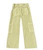 Color:Avocado - Image 2 - Big Girls 8-12 Relaxed Fit Tomboy Cropped Twill Cargo Pants