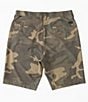 Color:Green Camouflage - Image 2 - Crossfire Camouflage-Printed Slub Textured 21#double; Outseam Shorts