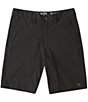 Color:Black - Image 1 - Crossfire Solid Slub Textured 21#double; Outseam Shorts