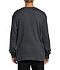 Billabong Essesential Long Sleeve Thermal Pullover, Color:Black Heather - Image 2