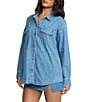 Billabong Fadeaway Long Sleeve Denim Shacket Top - Image 3
