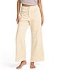 Billabong Free Fall Wide Leg Corduroy Pants, Color:White Cap - Image 1