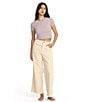Billabong Free Fall Wide Leg Corduroy Pants, Color:White Cap - Image 4