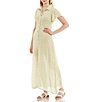 Color:Agave - Image 1 - Garden Party Floral Button Front Maxi Dress