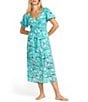 Billabong Go Coastal Short Sleeve Printed Midi Dress - Image 4