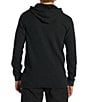 Color:Black - Image 2 - Keystone Long Sleeve Two-Tone Waffle-Knit Thermal Pullover Hoodie