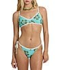 Billabong Last Summer Hibiscus Print Tie Side Cheeky Swim Bottom - Image 4