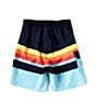 Color:Blue - Image 2 - Little Boys 2T-7 All Day Stripe Pro Board Shorts