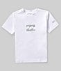 Color:White - Image 1 - Little Boys 2T-7 Short Sleeve All Day Wave Swim Shirt