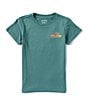 Color:Marine Green - Image 2 - Little Boys 2T-7 Short Sleeve Lounge Graphic T-Shirt