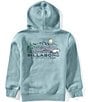 Billabong Little Boys Long Sleeve Compass Hoodie Pullover, Color:Sea - Image 1