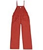 Color:Deep Sienna - Image 2 - Big Girls 7-14 Wild Lengths Spaghetti Strap Wide Leg Cropped Overalls