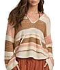 Billabong Long Sleeve Baja Beach Striped Pullover Sweater - Image 5
