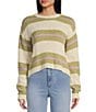 Billabong Make It Waves Striped Sweater, Color:Avocado - Image 1