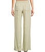 Billabong New Waves High Rise Smocked Striped Pants, Color:Avocado - Image 2