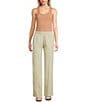 Billabong New Waves High Rise Smocked Striped Pants, Color:Avocado - Image 3